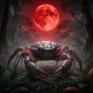 Giant alien crab in African jungle under blood moon - F29.jpg
