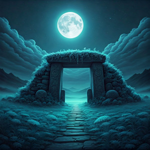 Haunted ruins of prehistoric civilization under full moon - G3.jpg