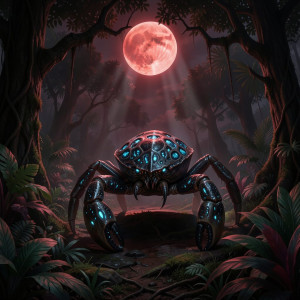 Giant alien crab in African jungle under blood moon - F24.jpg