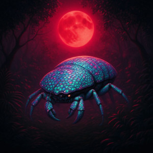 Giant alien crab in African jungle under blood moon - F24В.jpg