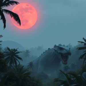 Giant prehistoric monster in African jungle under blood moon - FS.jpg