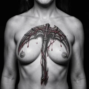 an-imposing-tattoo-across-a-womans-chest-a-colossal-scythe-with-crimson-veins-and-subtle-blood-drop-.webp