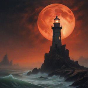 Abandoned haunted lighthouse under blood moon - О9.jpg
