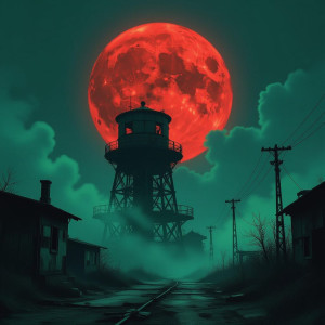 Abandoned haunted radar station under blood moon - Н11.jpg