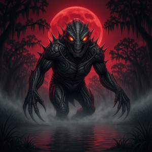 Giant alien monster in Louisiana swamp under blood moon - F24В.jpg