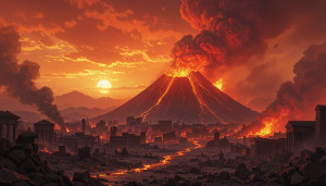 Volcanic eruption destroys ancient city.jpg