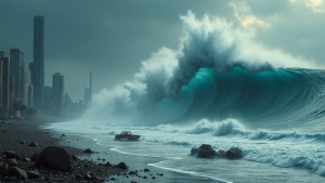 Tsunami destroys modern city - H111.jpg