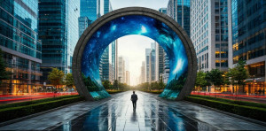 Portal into a parallel Universe in modern city - S.jpg
