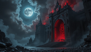 Colossal gates of Hell under blood moon - PL1.png
