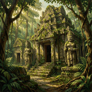 An abandoned, overgrown jungle temple, partially reclaimed.jpg