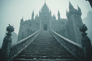 Colossal magnificent demonic staircase in medieval castle - P2.jpg