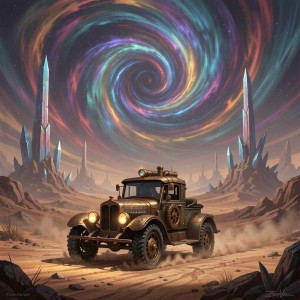 A solitary, steampunk-inspired automobile - F29.jpg