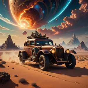 A solitary, steampunk-inspired automobile - DXL.jpg