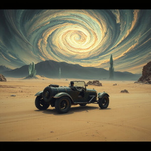 A solitary, steampunk-inspired automobile - JFL.jpg