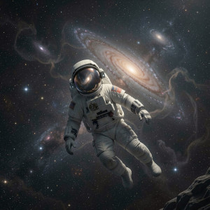 A lone astronaut adrift in a vast, star-dusted nebula.jpg