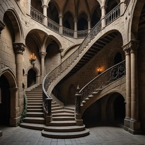 Colossal magnificent demonic staircase in medieval castle - DXL.jpg