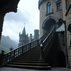 Colossal magnificent demonic staircase in medieval castle - JFL.jpg