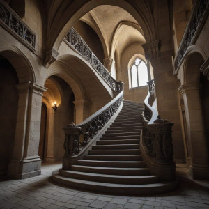 Colossal magnificent demonic staircase in medieval castle - МXL.jpg