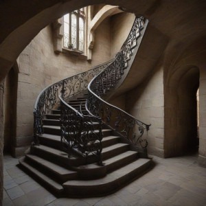 Colossal magnificent demonic staircase in medieval castle - J9.jpg