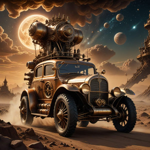 A vintage steampunk automobile, crafted from polished brass - DXL.jpg