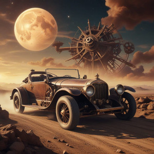A vintage steampunk automobile, crafted from polished brass - R5.jpg
