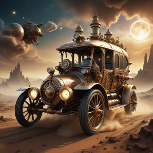 A vintage steampunk automobile, crafted from polished brass - CXL.jpg