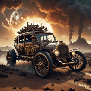 A vintage steampunk automobile, crafted from polished brass - BXL.jpg