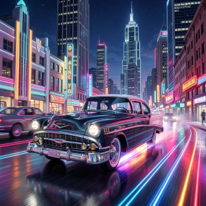 A vintage automobile, a gleaming chrome 1950s cruiser - F29.jpg