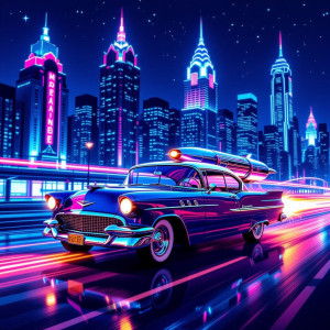 A vintage automobile, a gleaming chrome 1950s cruiser - Н11.jpg