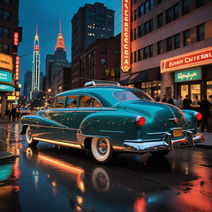 A vintage automobile, a gleaming chrome 1950s cruiser - DXL.jpg