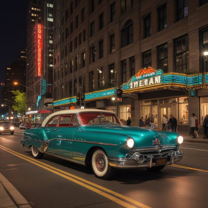 A vintage automobile, a gleaming chrome 1950s cruiser - R5.jpg