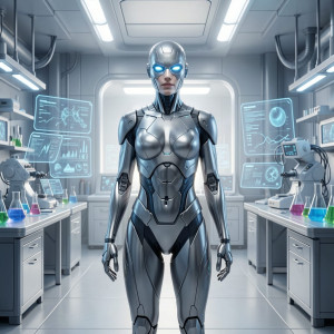 Beautiful female cyborg inside futuristic lab - F29.jpg