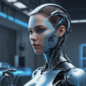Beautiful female cyborg inside futuristic lab - J9.jpg