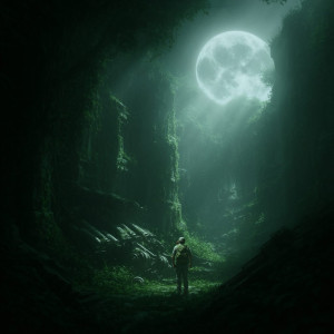 A lone explorer stands at the edge of colossal ruin - F24В.jpg