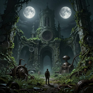 A lone explorer stands at the edge of colossal ruin - Z.jpg