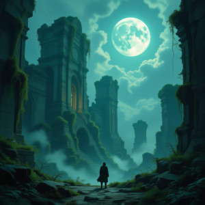 A lone explorer stands at the edge of colossal ruin - H11.jpg