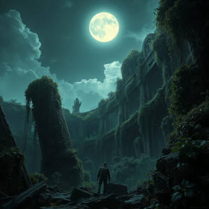 A lone explorer stands at the edge of colossal ruin - JFL.jpg