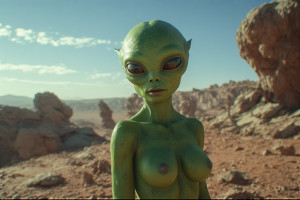 Beautiful naked alien woman, green skin - P3.jpg