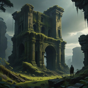 A lone explorer stands at the edge of colossal ruin - ВXL.jpg