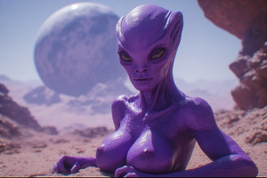 Beautiful naked alien woman purple skin - Р1.jpg
