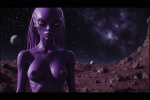 Beautiful naked alien woman purple skin - Р2.jpg