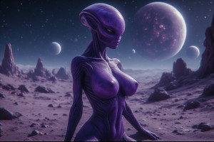 Beautiful naked alien woman purple skin - Р4.jpg