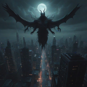 Menacing tulpa in the sky over futuristic city - JХ.jpg
