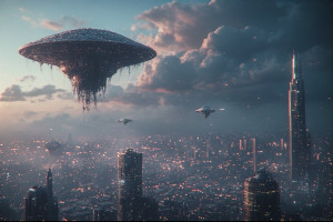 Menacing tulpa in the sky over futuristic city - P1.jpg