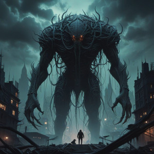 Menacing tulpa in the sky over futuristic city - R5.jpg