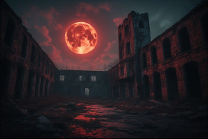 Haunted ruins of abandoned prison under blood moon - P1.jpg
