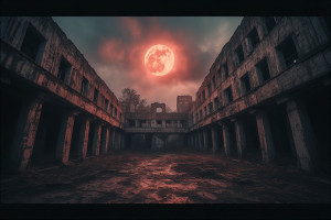 Haunted ruins of abandoned prison under blood moon - P2.jpg