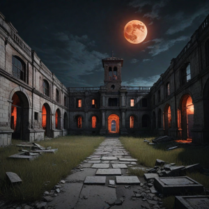Haunted ruins of abandoned prison under blood moon - H1.png