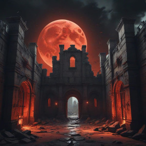 Haunted ruins of abandoned prison under blood moon - МXL.jpg