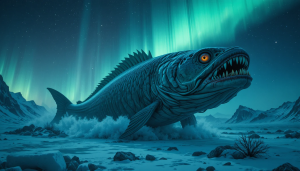 Giant Arctic monster fish under aurora borealis - PL1.png